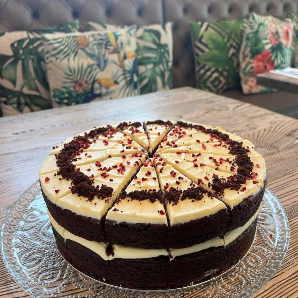 Vegan Red Velvet and Rasberry Cake